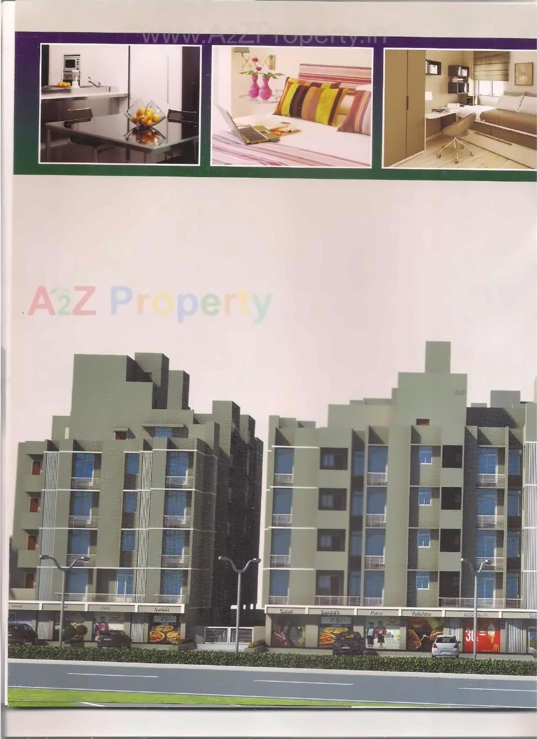 3D Elevation of real estate project Vrundavan Residency located at Sargasan, Gandhinagar, Gujarat