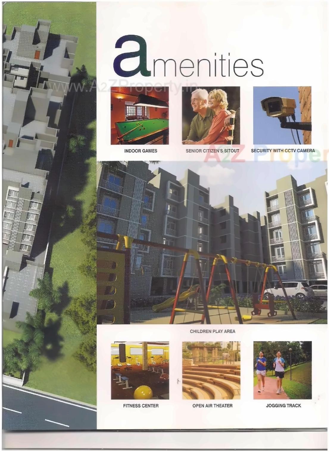 3D Elevation of real estate project Vrundavan Residency located at Sargasan, Gandhinagar, Gujarat