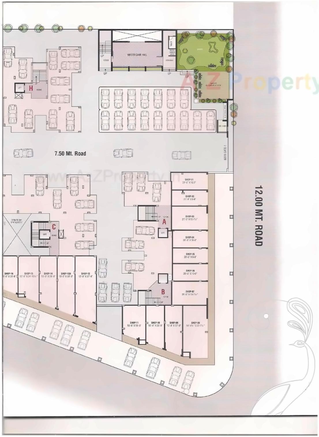 Layout of real estate project Vrundavan Residency located at Sargasan, Gandhinagar, Gujarat