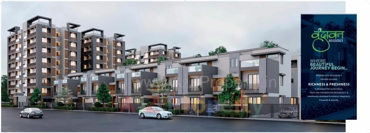 3D Elevation of real estate project Vrundavan Residency located at Vavol, Gandhinagar, Gujarat