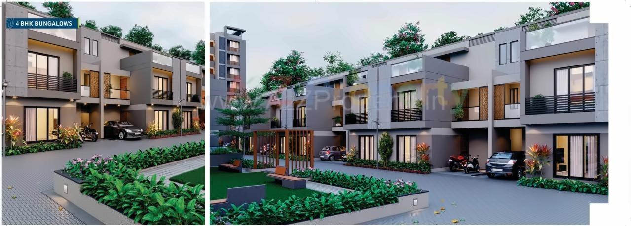 3D Elevation of real estate project Vrundavan Residency located at Vavol, Gandhinagar, Gujarat