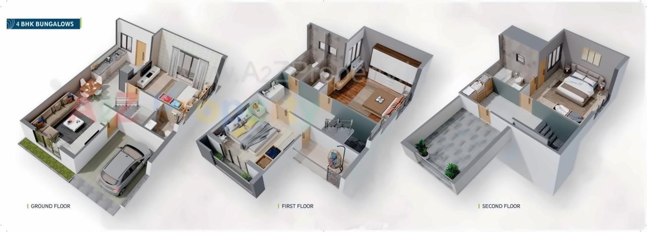 Layout of real estate project Vrundavan Residency located at Vavol, Gandhinagar, Gujarat