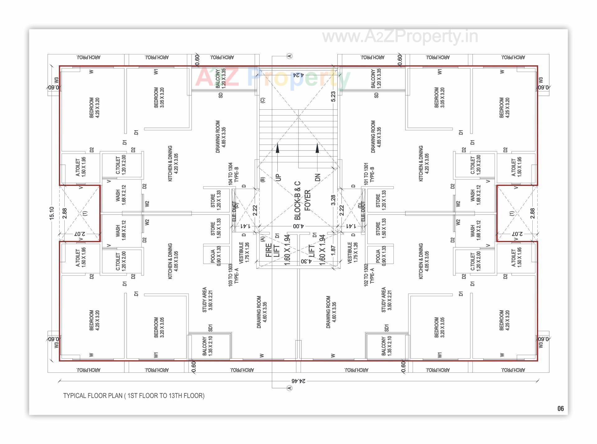 Layout of real estate project Vrundavan Skyview located at Pethapur, Gandhinagar, Gujarat
