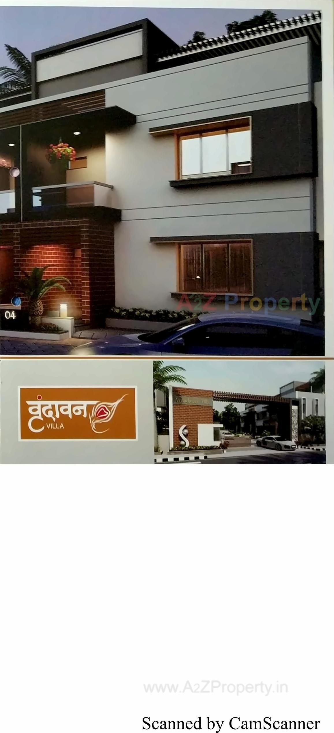 3D Elevation of real estate project Vrundavan Villa located at Lavarpur, Gandhinagar, Gujarat
