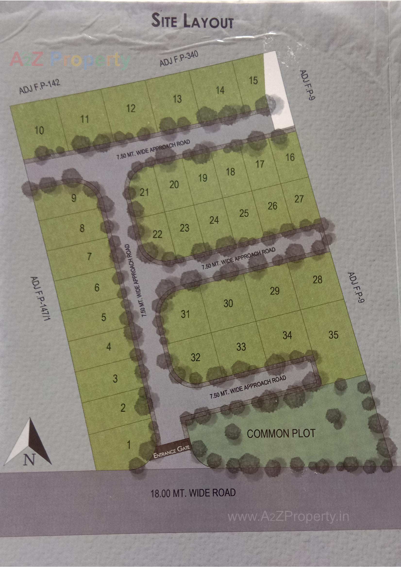 Layout of real estate project Vrundavan Villa located at Dahegam, Gandhinagar, Gujarat