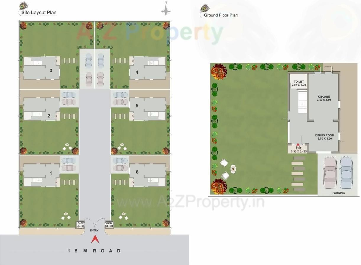 Layout of real estate project Vundavan Bungalows located at Zundal, Gandhinagar, Gujarat