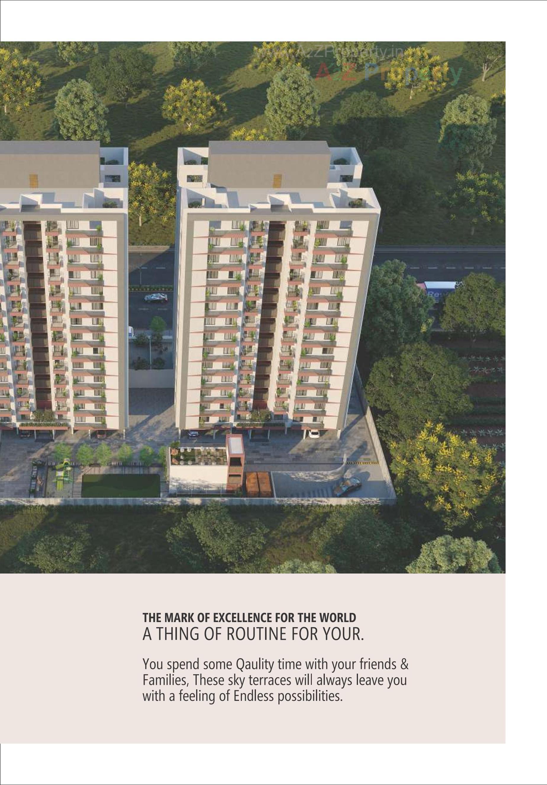 3D Elevation of real estate project Woods Ville located at Sargasan, Gandhinagar, Gujarat