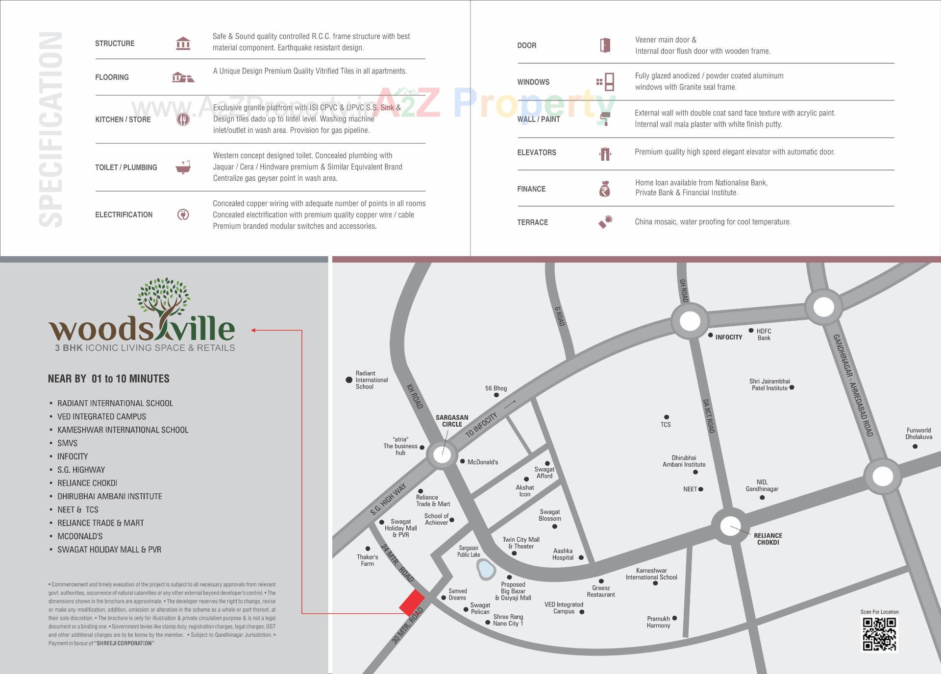  of real estate project Woods Ville located at Sargasan, Gandhinagar, Gujarat