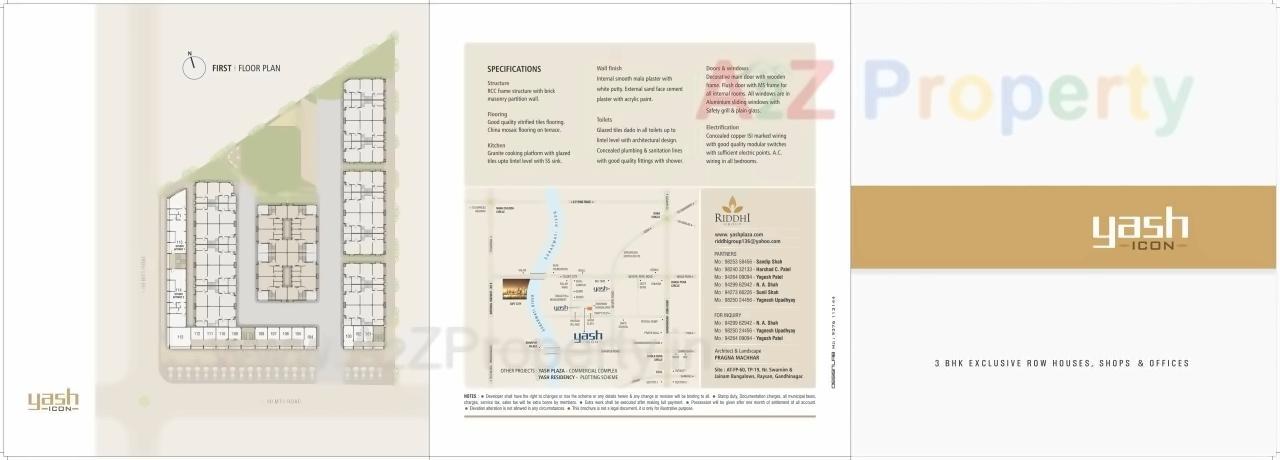  of real estate project Yash Icon located at Raysan, Gandhinagar, Gujarat