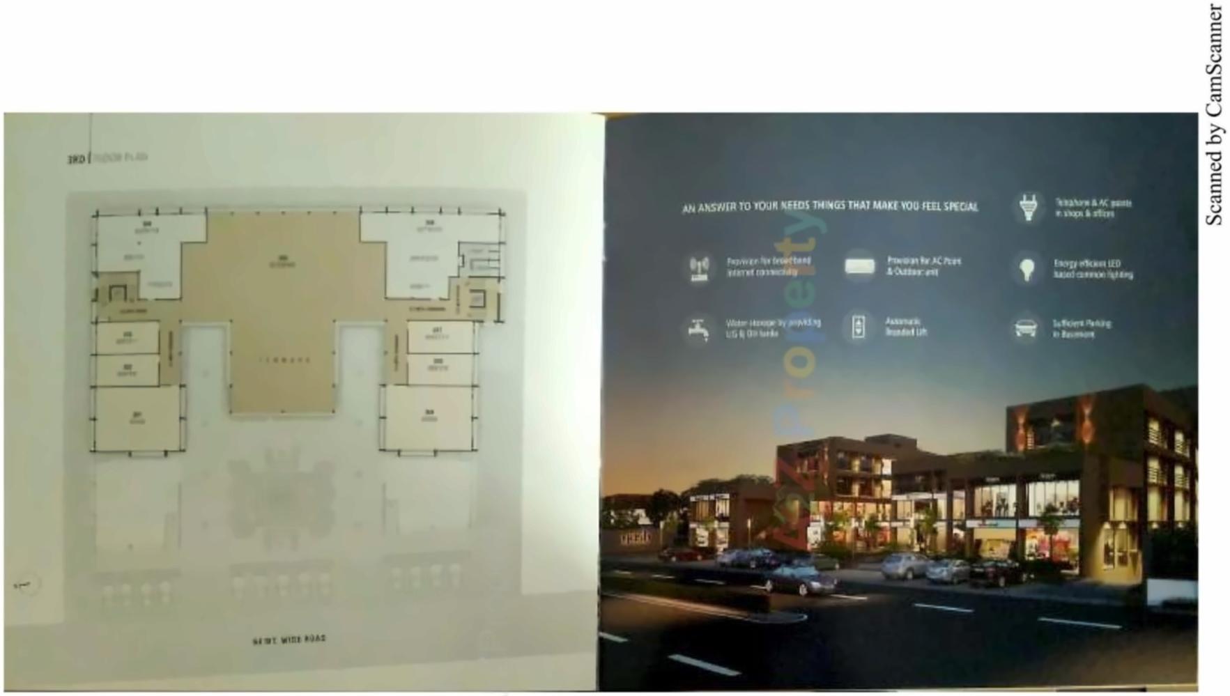 Layout of real estate project Yash Plaza located at Raysan, Gandhinagar, Gujarat