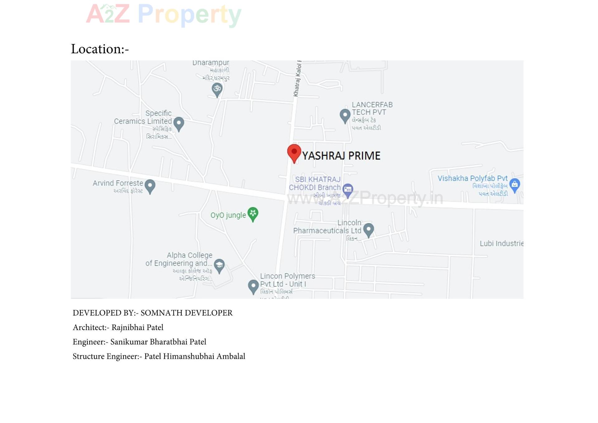  of real estate project Yashraj Prime located at Khatraj, Gandhinagar, Gujarat