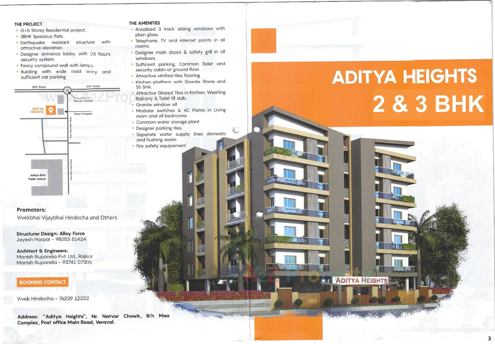 3D Elevation of real estate project Aditya Heights located at Veraval, Gir Somnath, Gujarat