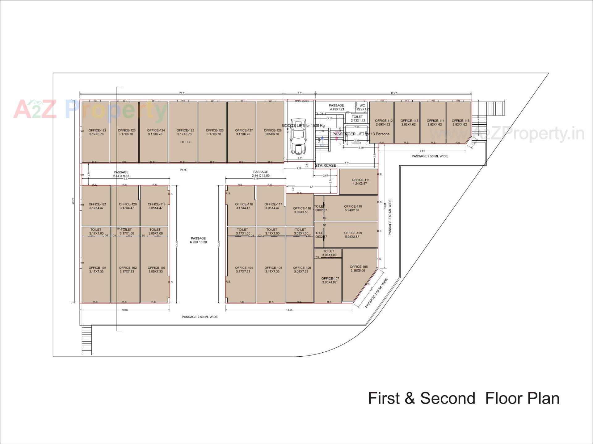 Layout of real estate project Center Point located at Una, Gir Somnath, Gujarat