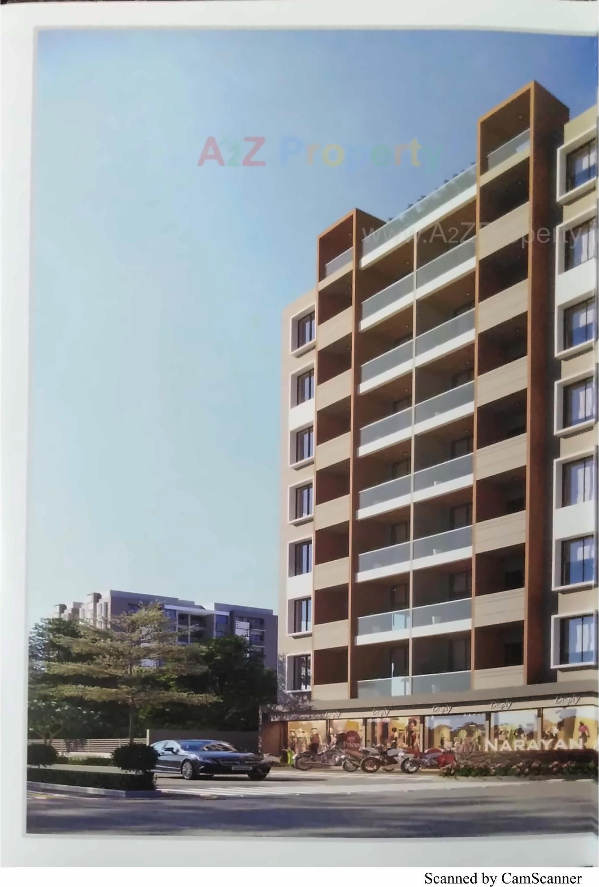 3D Elevation of real estate project Narayan Heights located at Veraval, Gir Somnath, Gujarat