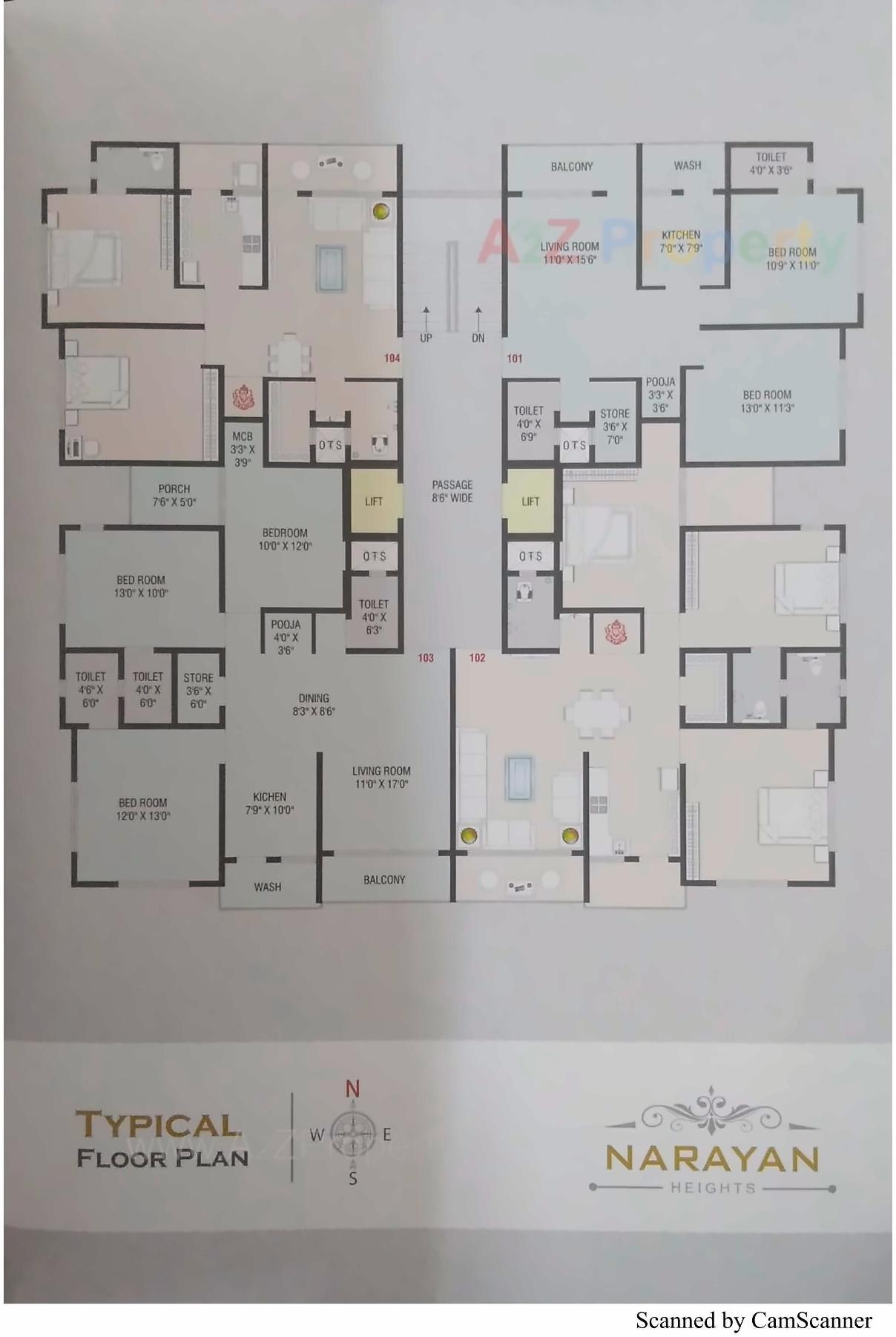 Layout of real estate project Narayan Heights located at Veraval, Gir Somnath, Gujarat