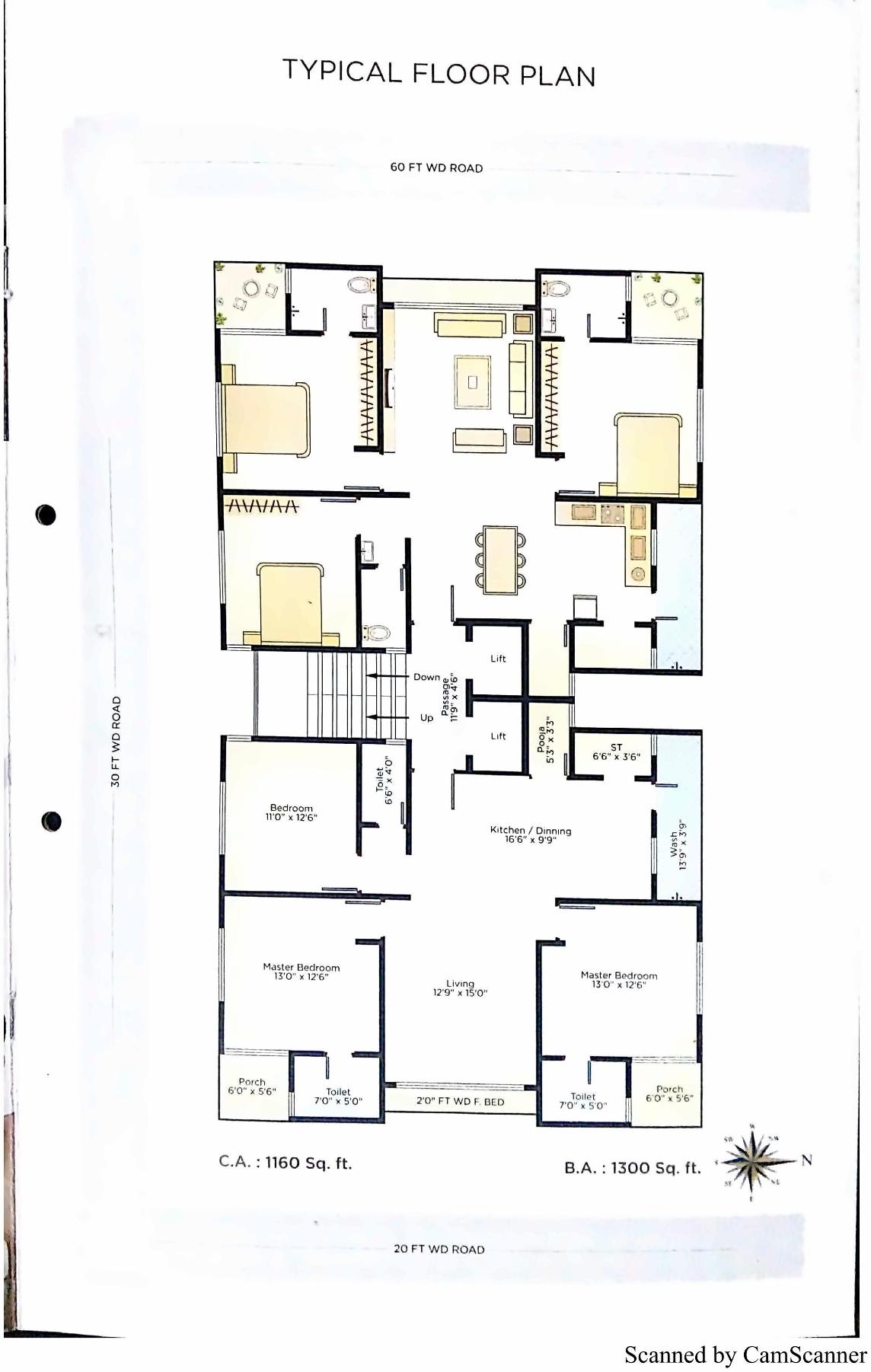 Layout of real estate project Ravi Tower located at Veraval, Gir Somnath, Gujarat