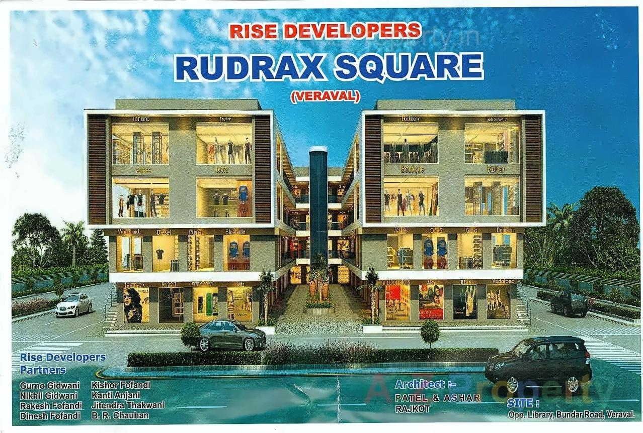 3D Elevation of real estate project Rudrax Square located at Veraval, Gir Somnath, Gujarat