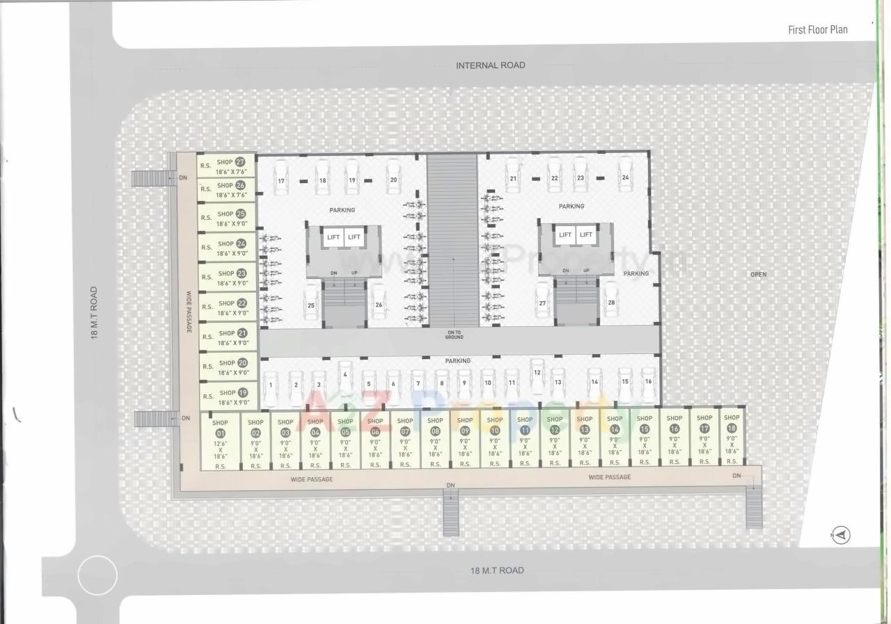 Layout of real estate project Shreeji Heights located at Veraval, Gir Somnath, Gujarat