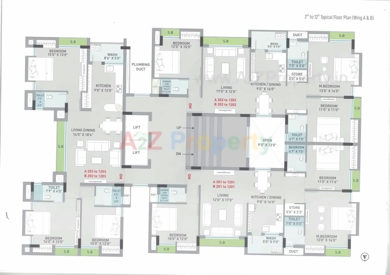 Layout of real estate project Shreeji Heights located at Veraval, Gir Somnath, Gujarat