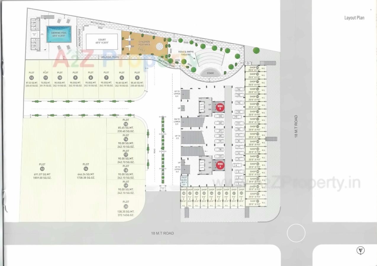 Layout of real estate project Shreeji Heights located at Veraval, Gir Somnath, Gujarat