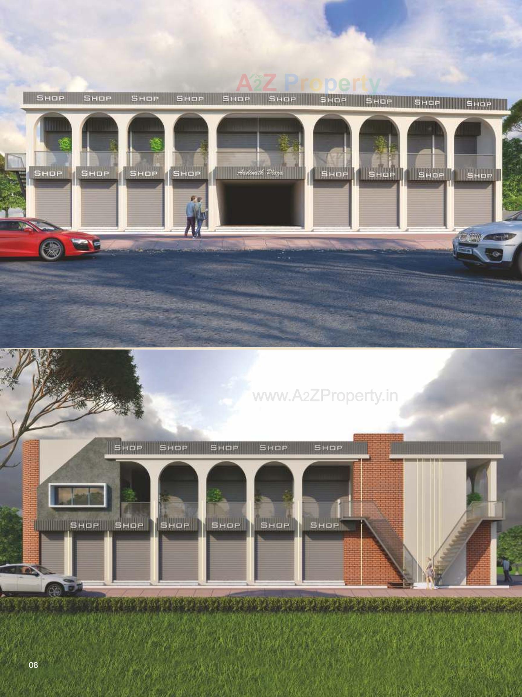 3D Elevation of real estate project Aadinath Plaza located at Tamboli, Jamnagar, Gujarat