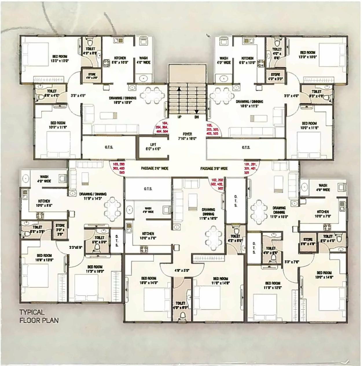 Layout of real estate project Aaditya Heights located at Jamnagar, Jamnagar, Gujarat