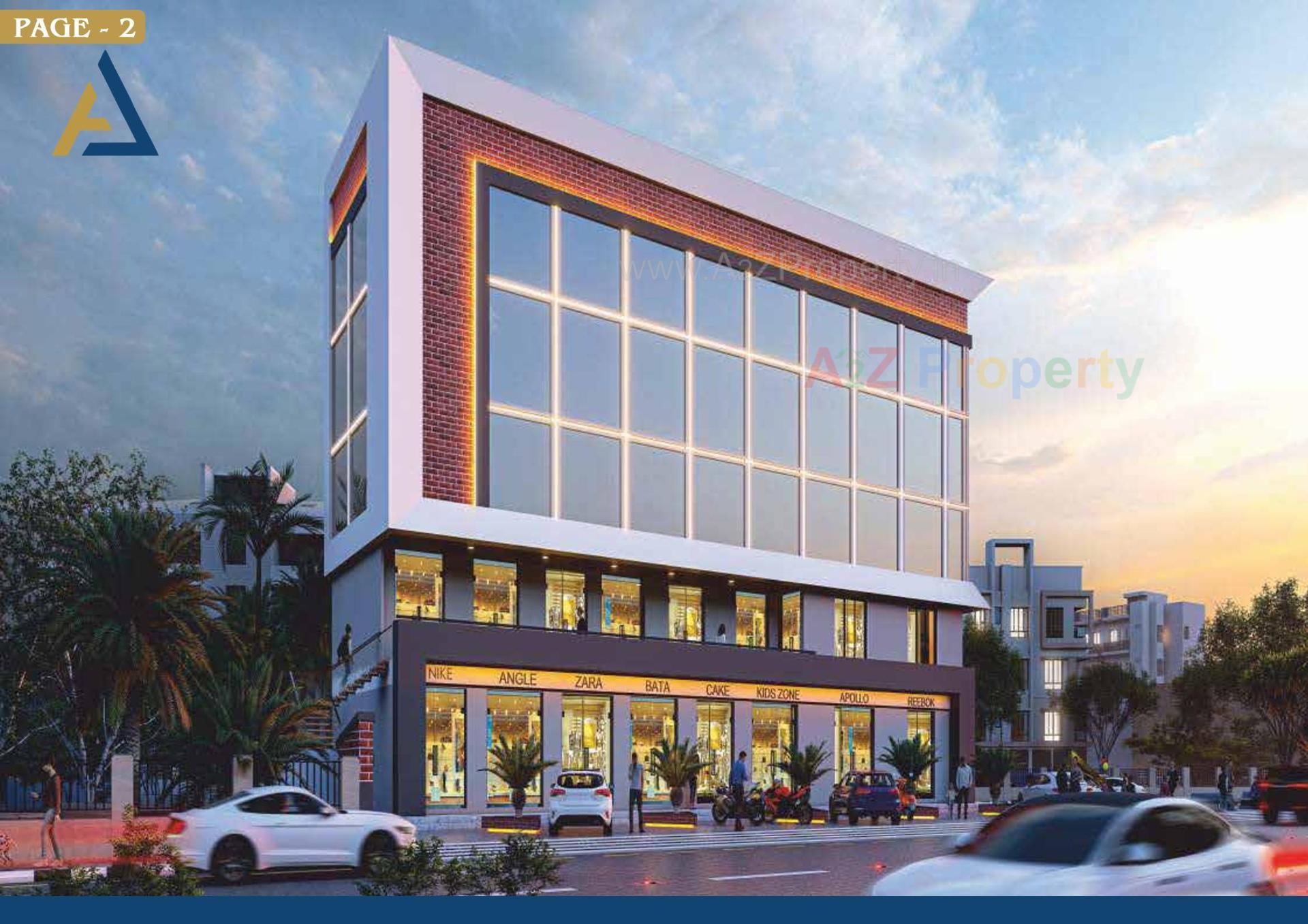 3D Elevation of real estate project Akhilam Corner located at Jamnagar, Jamnagar, Gujarat