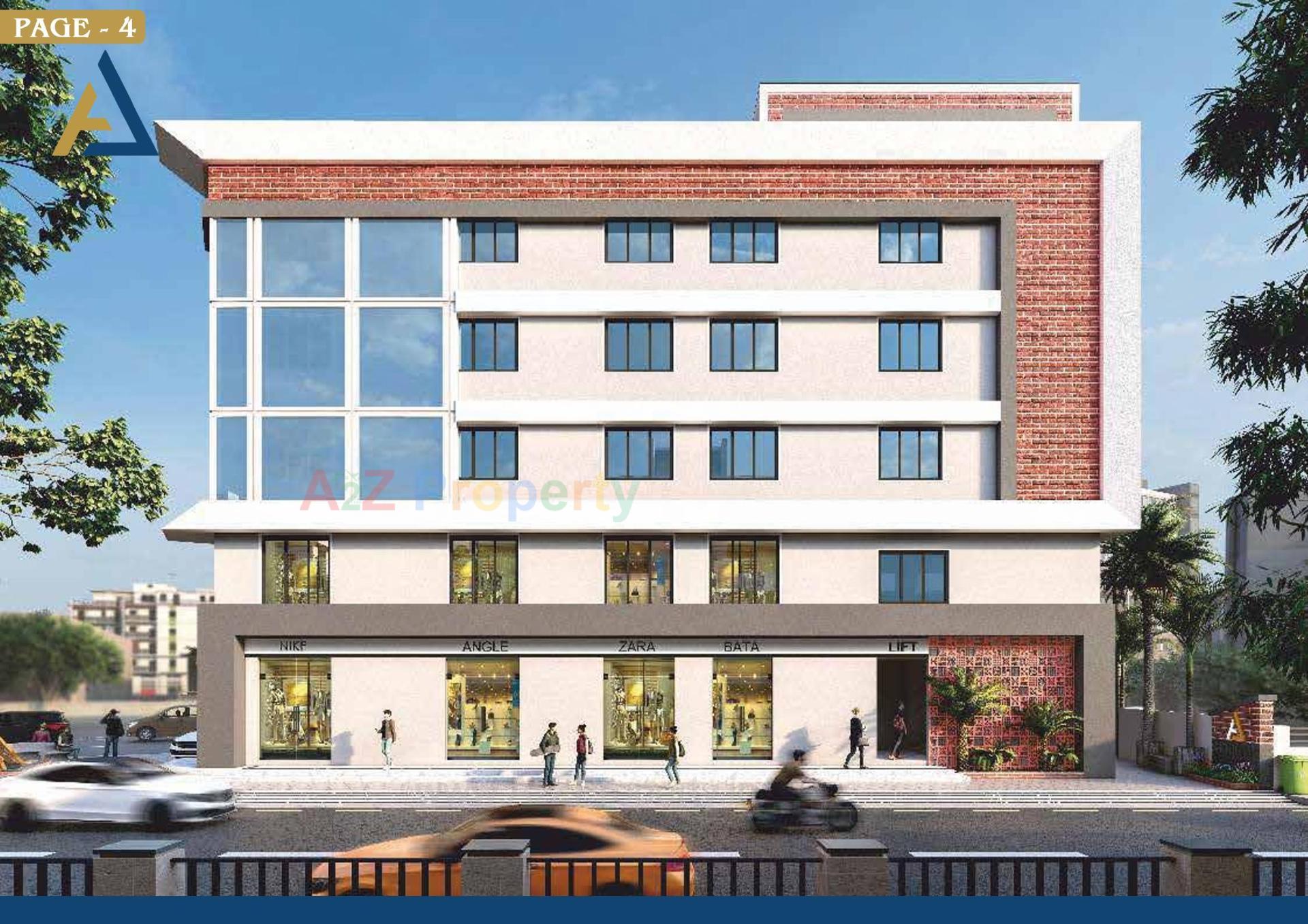 3D Elevation of real estate project Akhilam Corner located at Jamnagar, Jamnagar, Gujarat