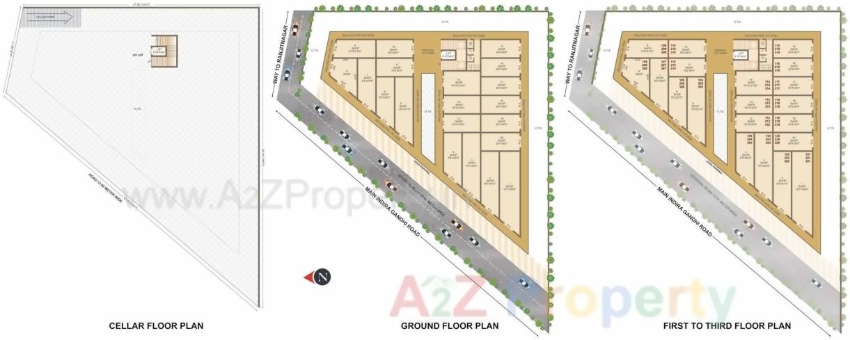 Layout of real estate project Antila The Business Hub located at Khoda, Jamnagar, Gujarat