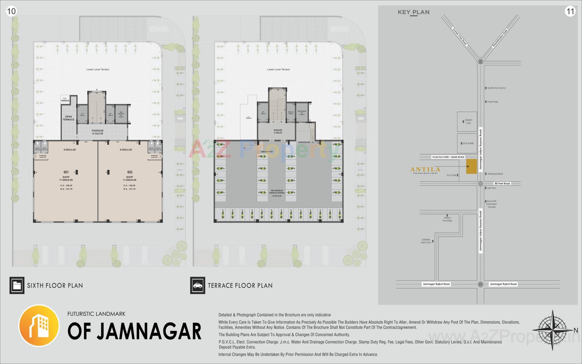 Layout of real estate project Antila The Business Point located at -, Jamnagar, Gujarat