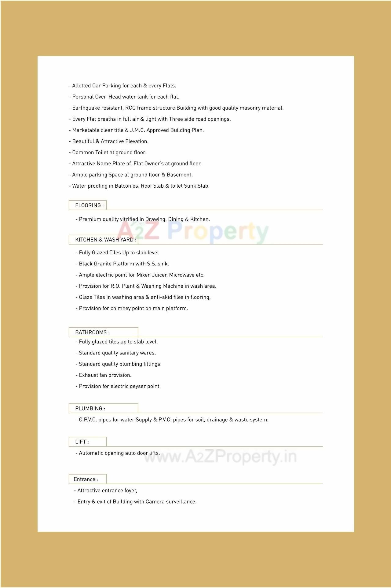 Project Specifications