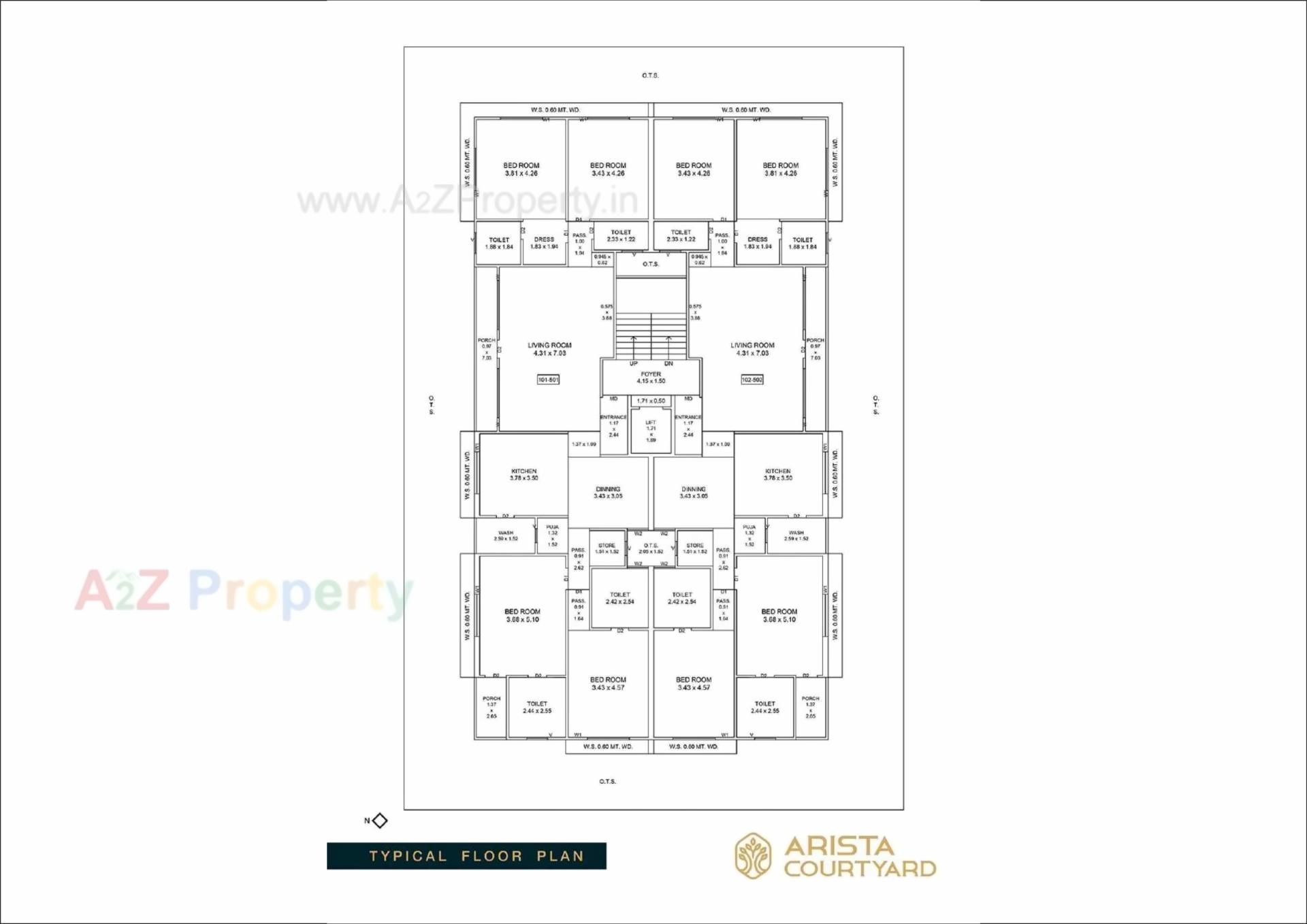 Layout of real estate project Arista Courtyard located at Jamnagar, Jamnagar, Gujarat