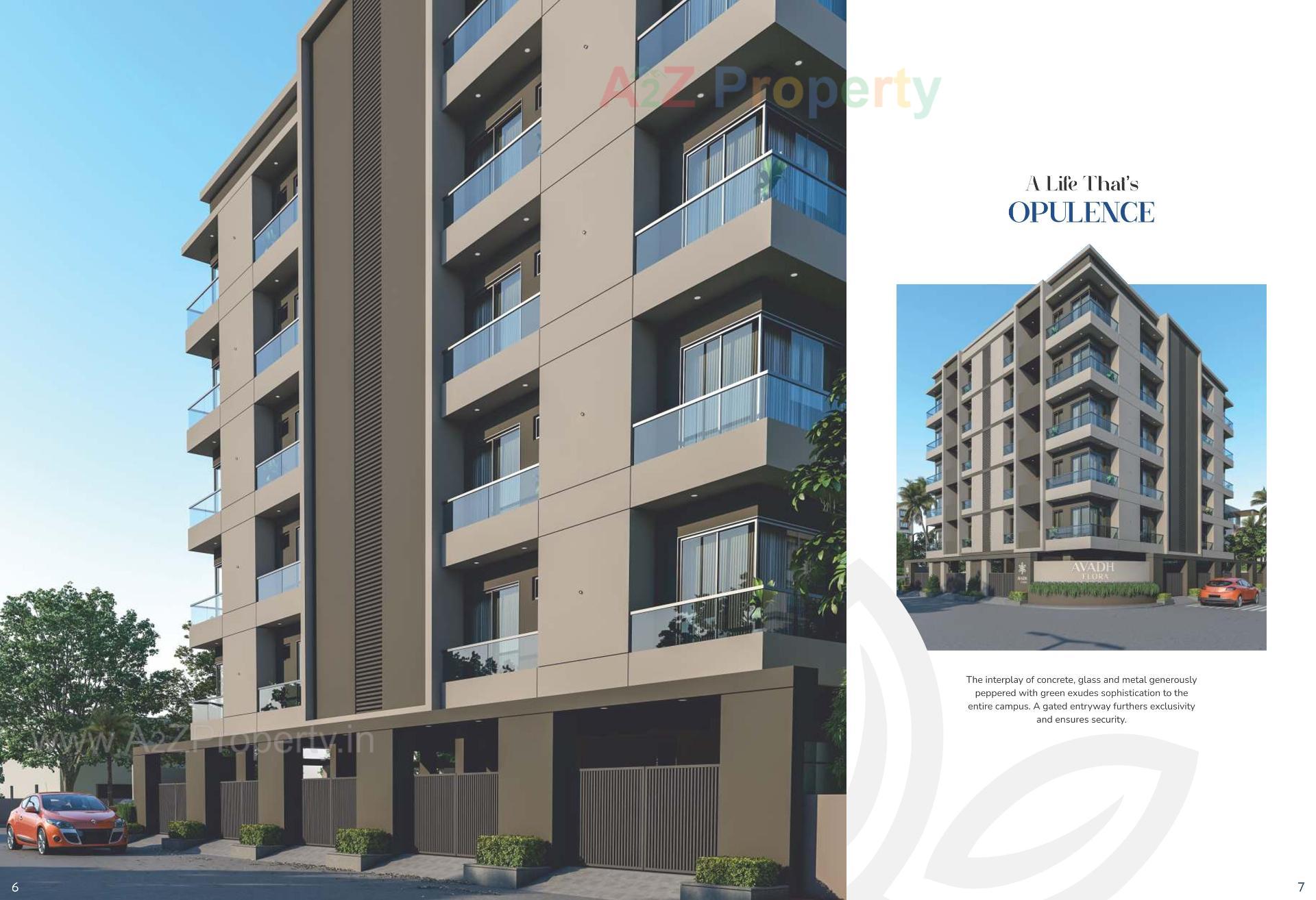 3D Elevation of real estate project Avadh Flora located at Jamnagar, Jamnagar, Gujarat