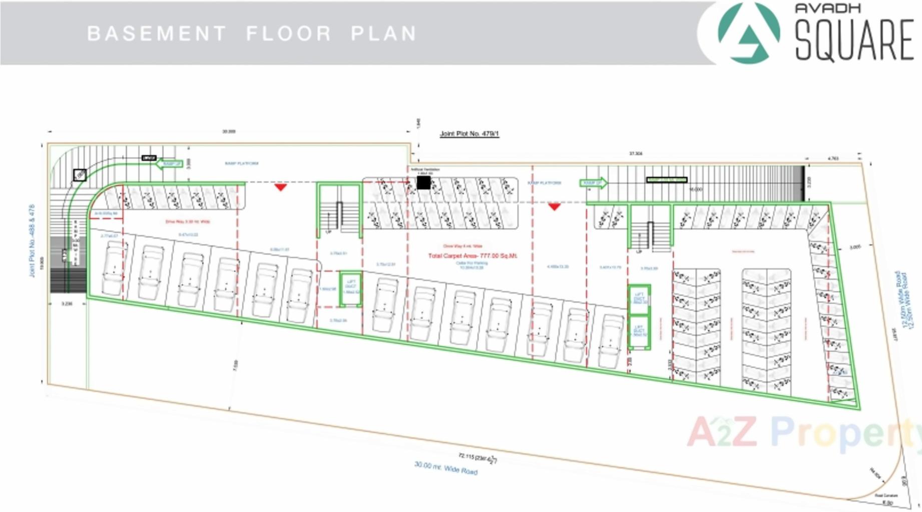 Layout of real estate project Avadh Square located at Jamnagar, Jamnagar, Gujarat