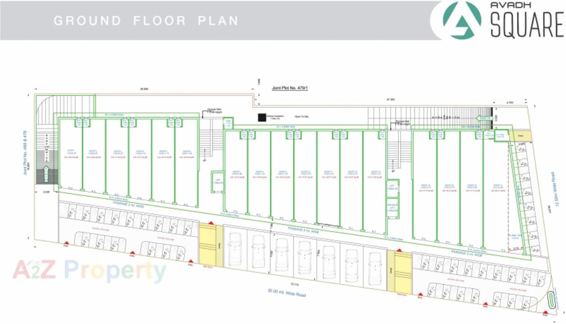 Layout of real estate project Avadh Square located at Jamnagar, Jamnagar, Gujarat