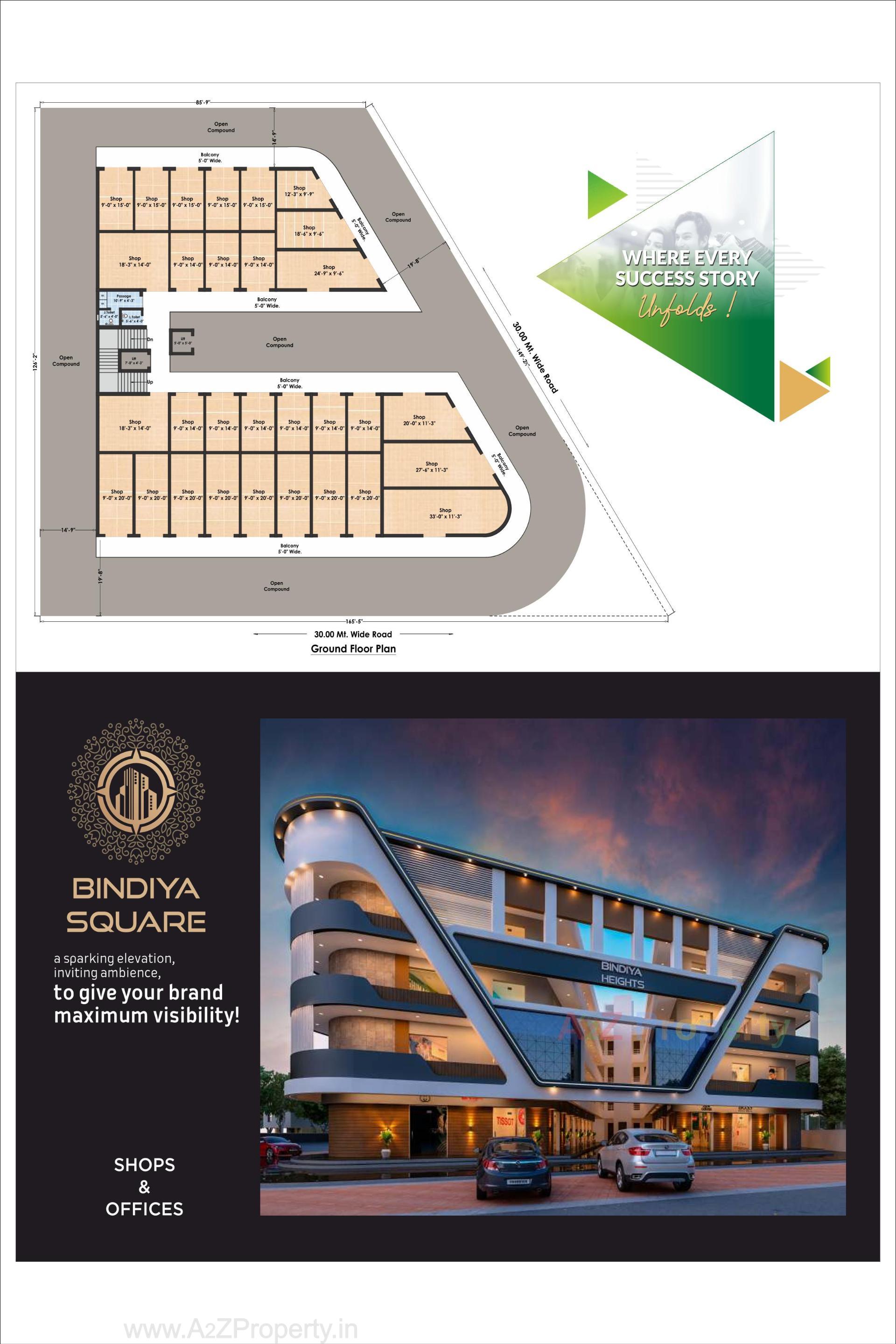 Layout of real estate project Bindiya Square located at Gidc--iii-industrial-estate, Jamnagar, Gujarat