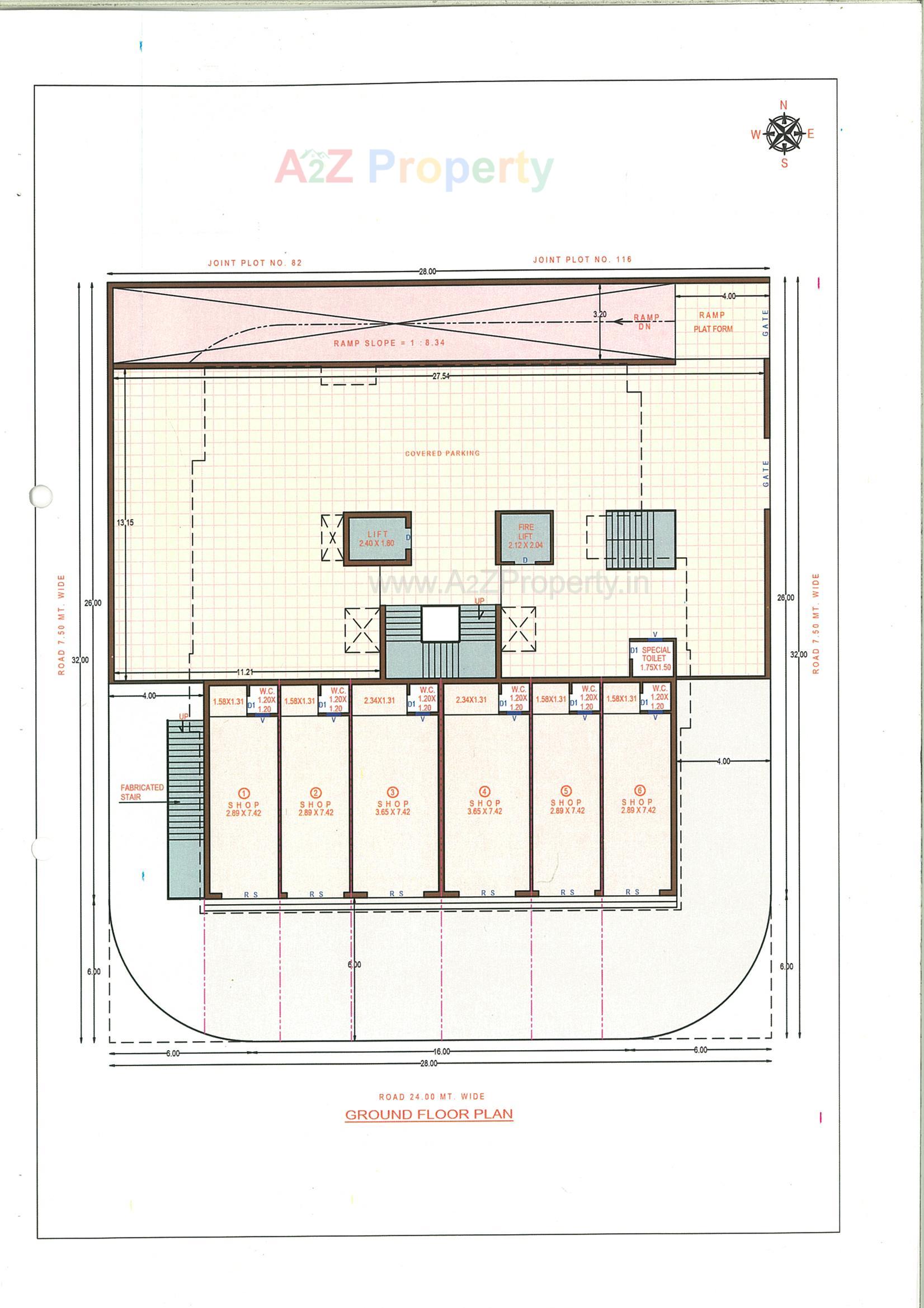 Layout of real estate project Blue Heights located at Jamnagar, Jamnagar, Gujarat