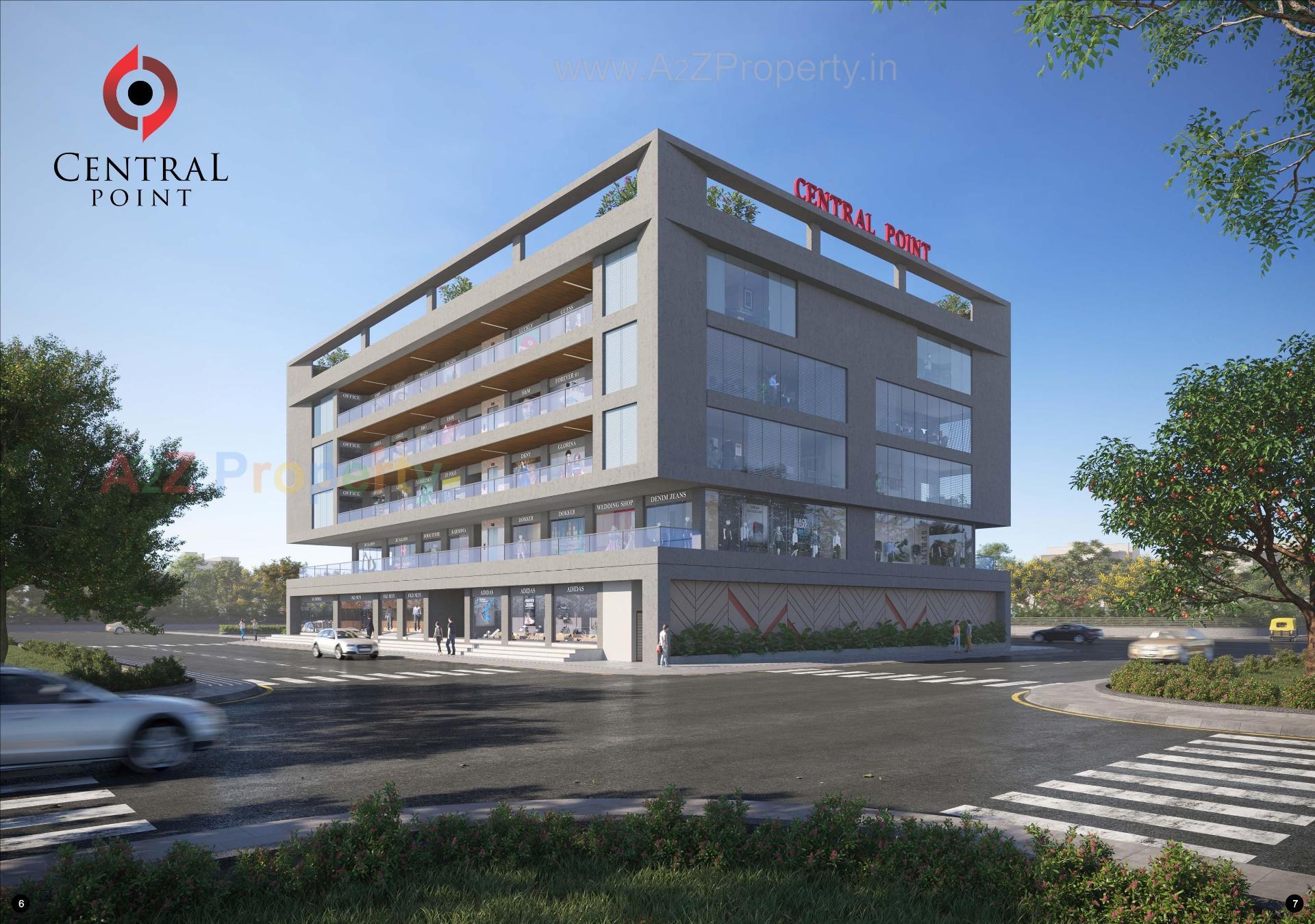 3D Elevation of real estate project Central Point located at Jamnagar, Jamnagar, Gujarat