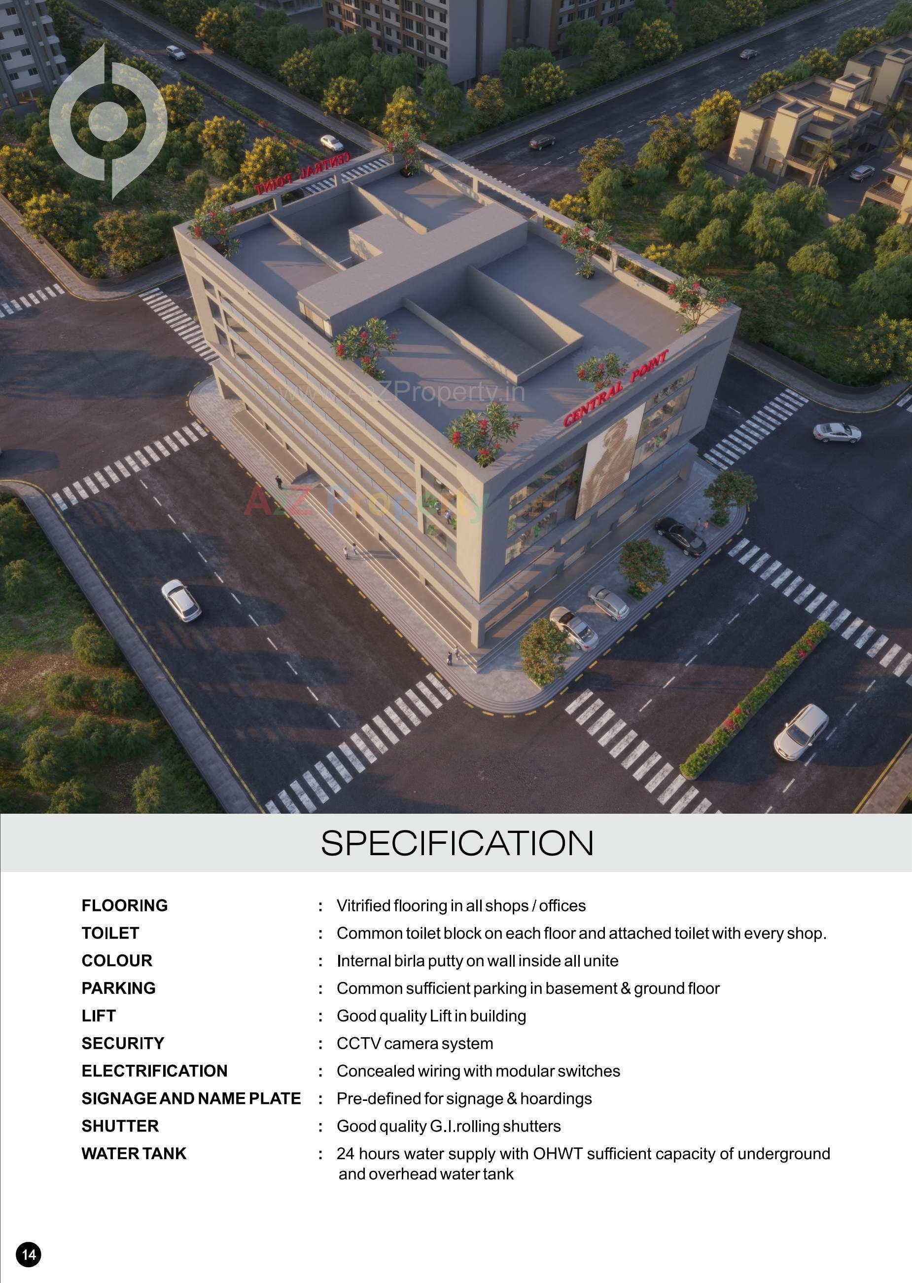 3D Elevation of real estate project Central Point located at Jamnagar, Jamnagar, Gujarat