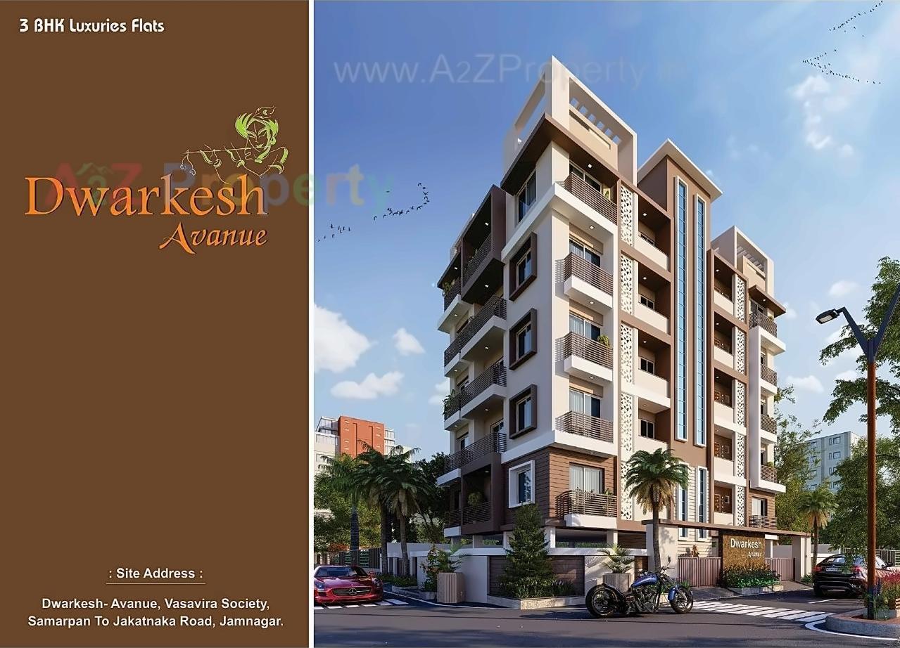 3D Elevation of real estate project Dwarkesh Avenue located at Sama, Jamnagar, Gujarat