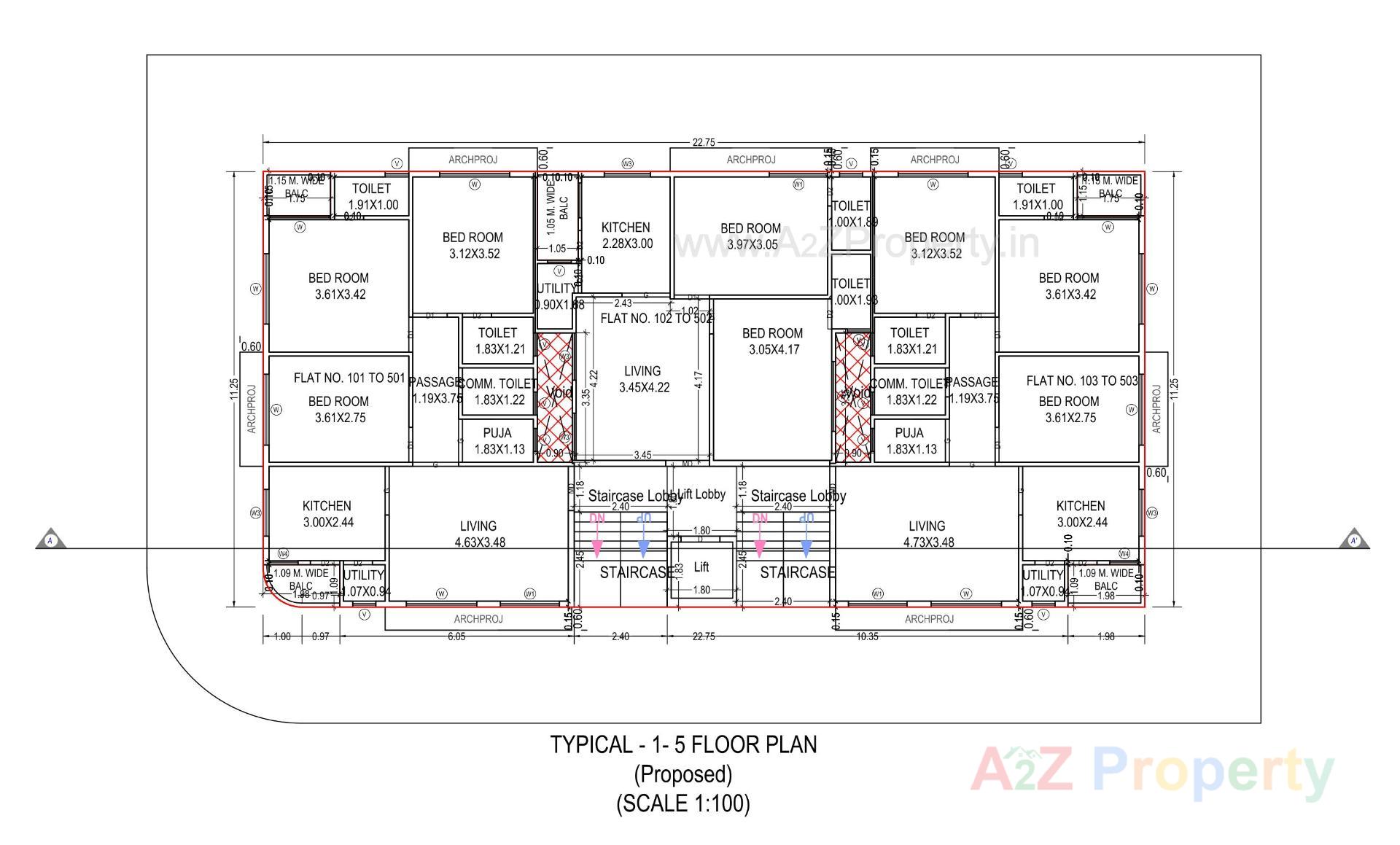Layout of real estate project Dwarkesh Palace located at Jamnagar, Jamnagar, Gujarat
