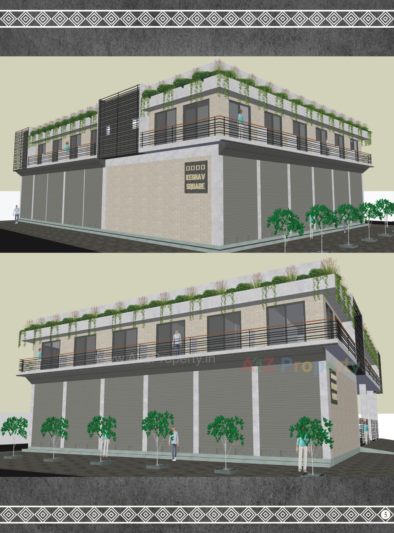 3D Elevation of real estate project Keshav Square located at Bedi--bander-road, Jamnagar, Gujarat