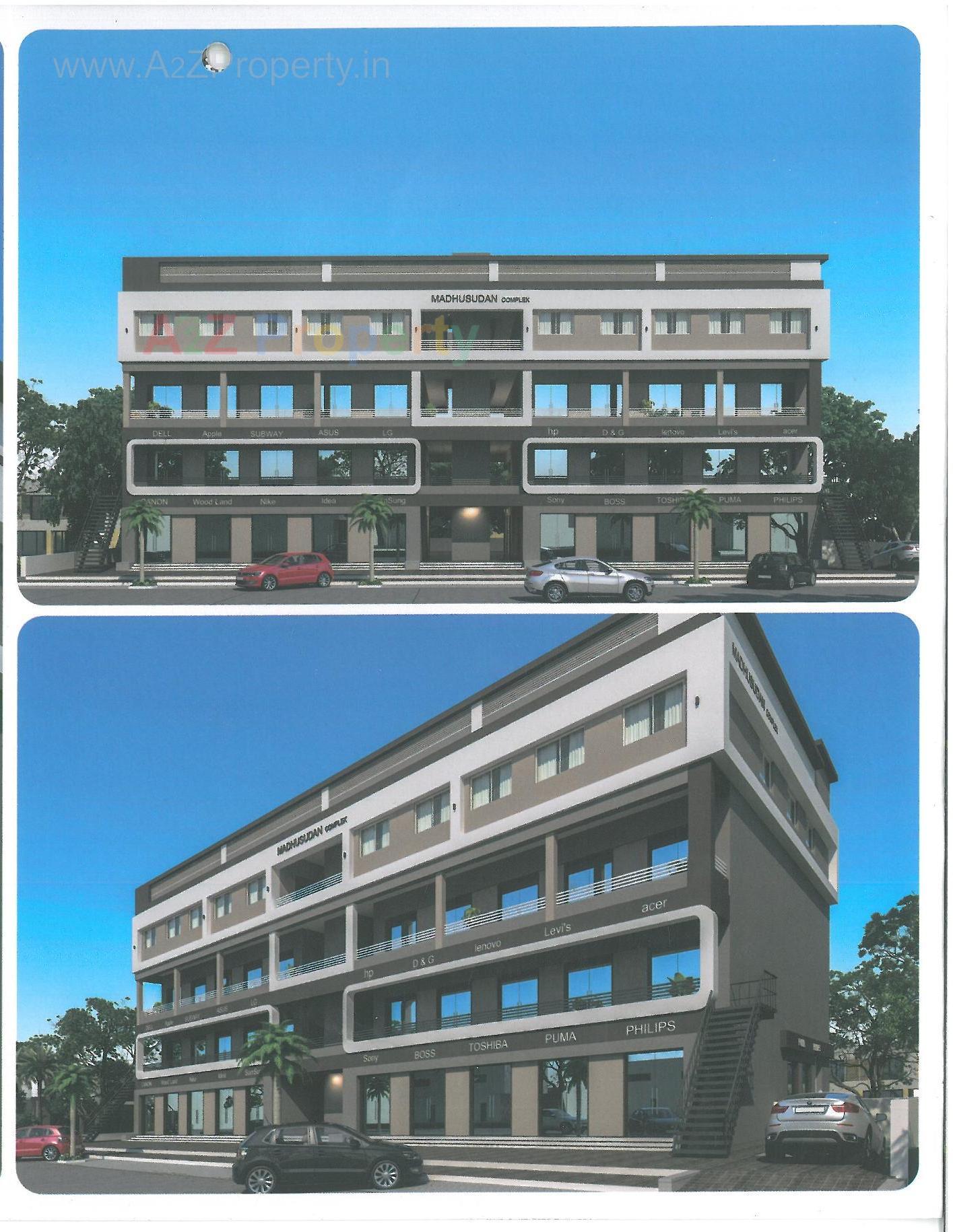 3D Elevation of real estate project Madhusudan Complex located at Mohan-nagar, Jamnagar, Gujarat