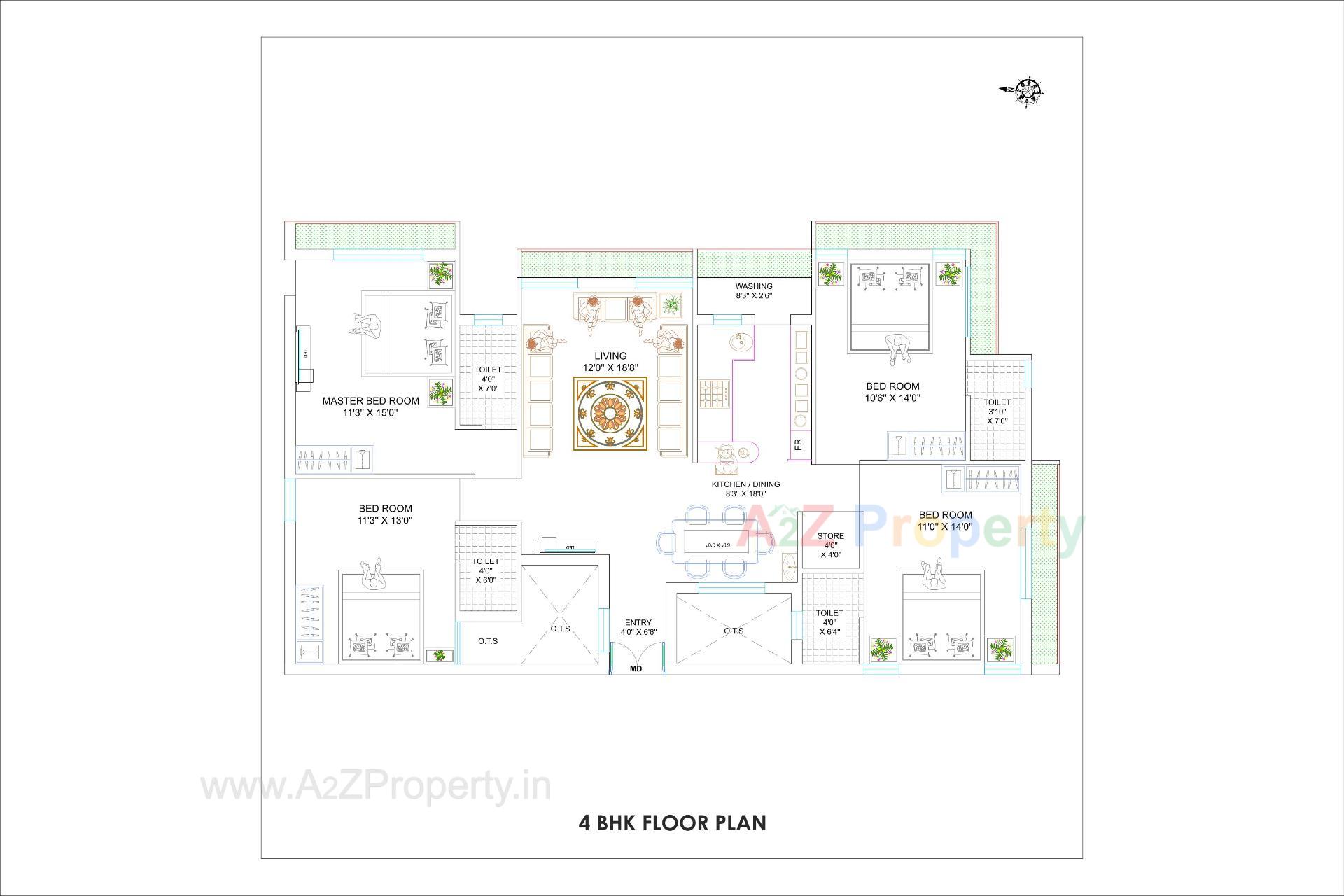 Layout of real estate project Mahavir Heights located at Vabhapar, Jamnagar, Gujarat