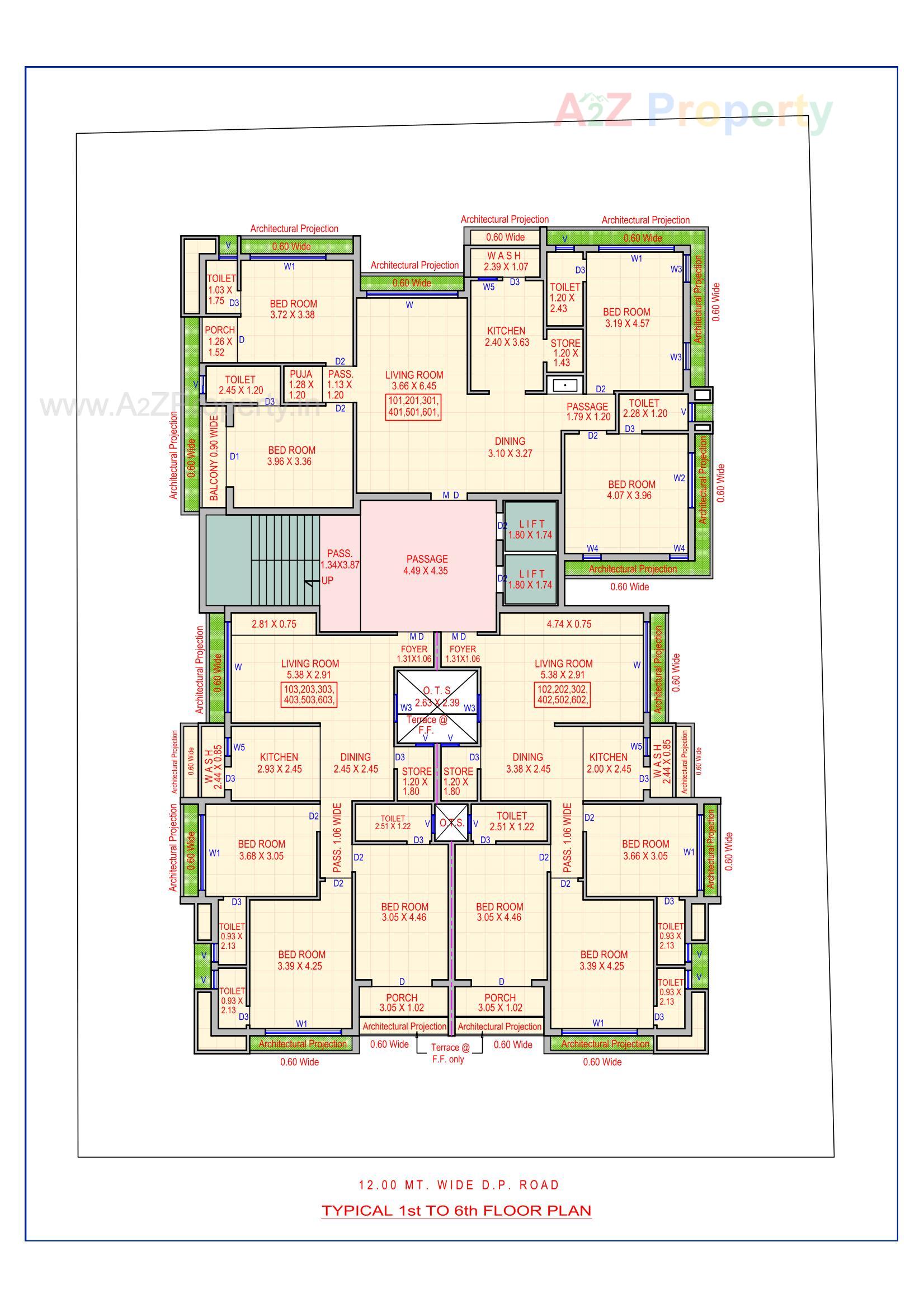 Layout of real estate project Mahavir Residency located at Vibhapar, Jamnagar, Gujarat