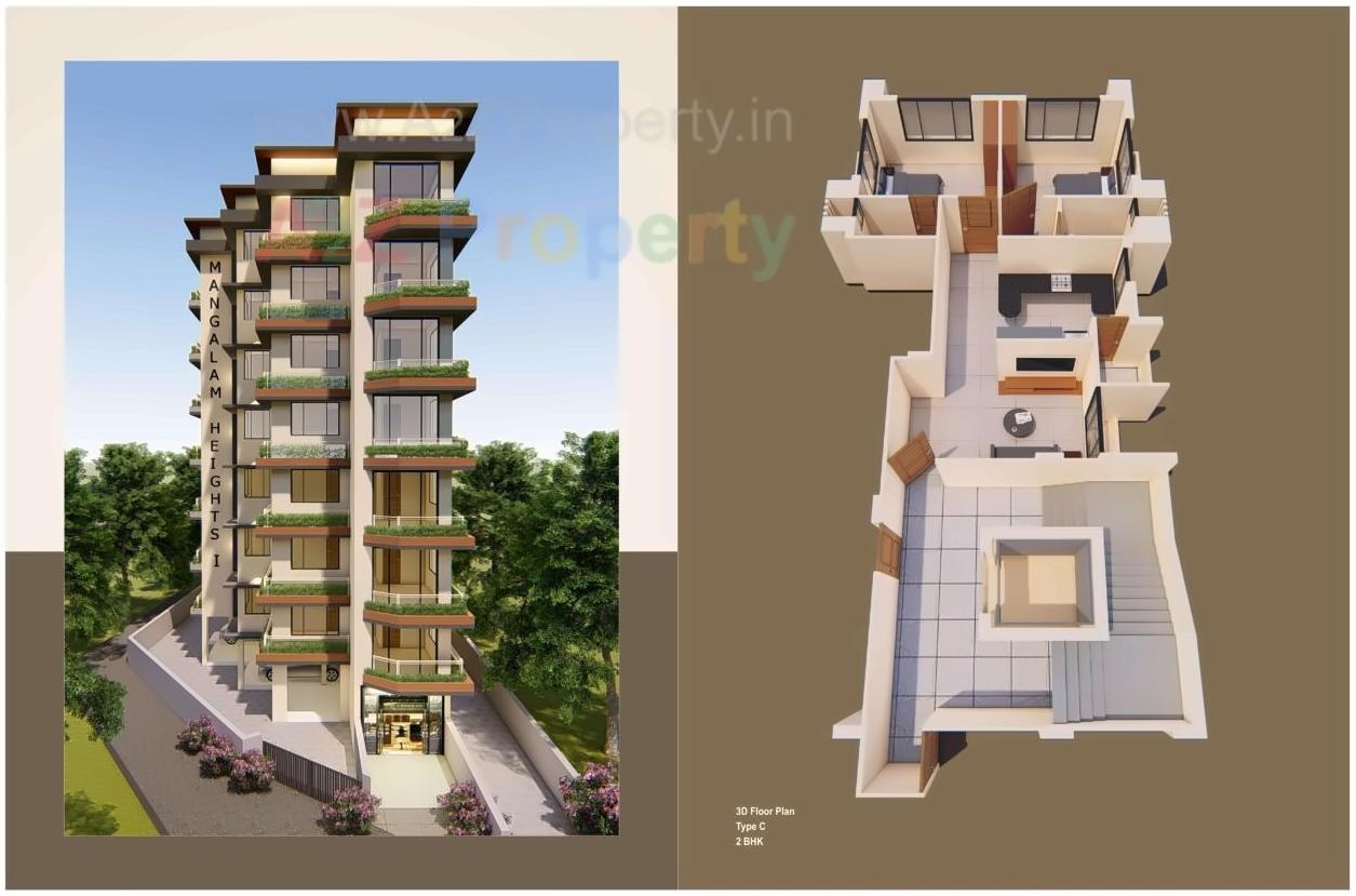 3D Elevation of real estate project Mangalam Heights 0 located at Jamnagar, Jamnagar, Gujarat