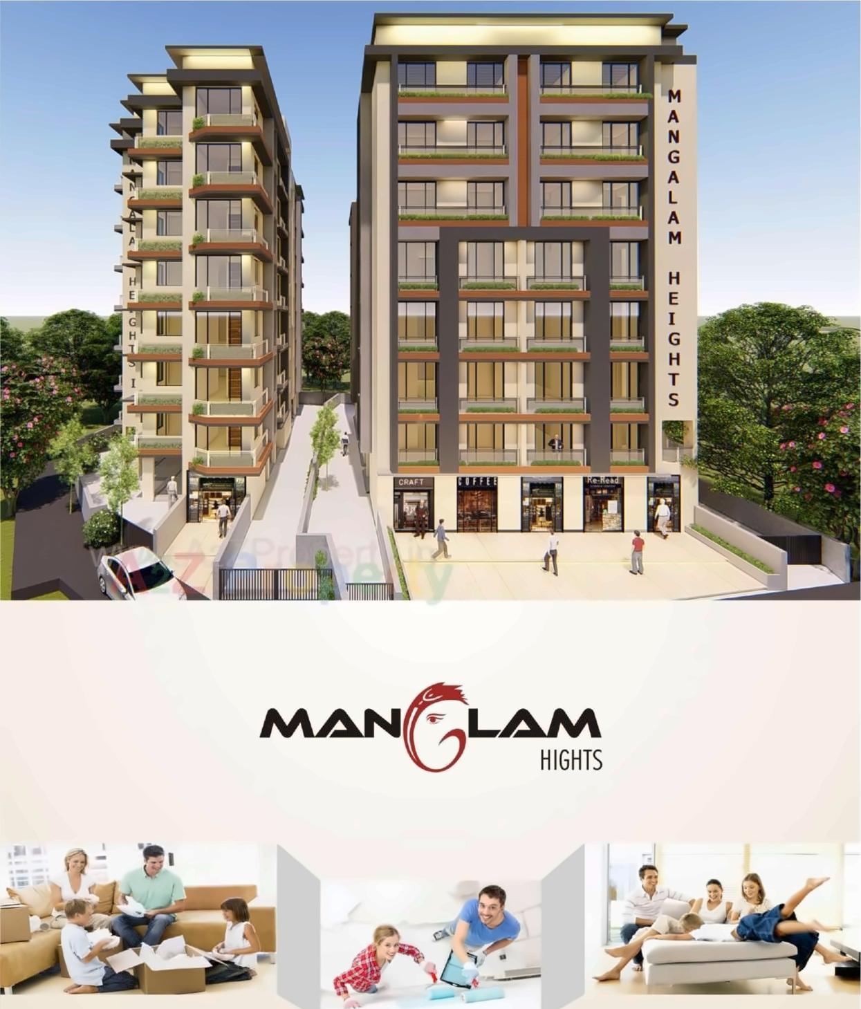 3D Elevation of real estate project Mangalam Heights located at Jamnagar, Jamnagar, Gujarat