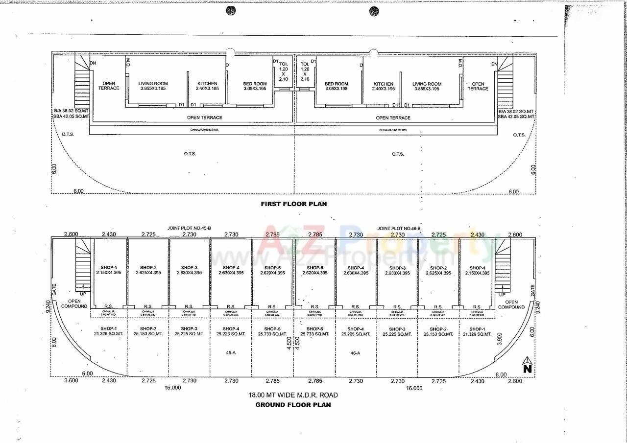 Layout of real estate project Mayur Bunglows located at Dared, Jamnagar, Gujarat