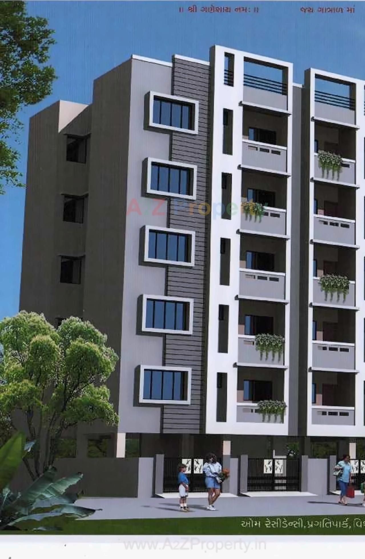 3D Elevation of real estate project Om Residency located at Jamnagar, Jamnagar, Gujarat