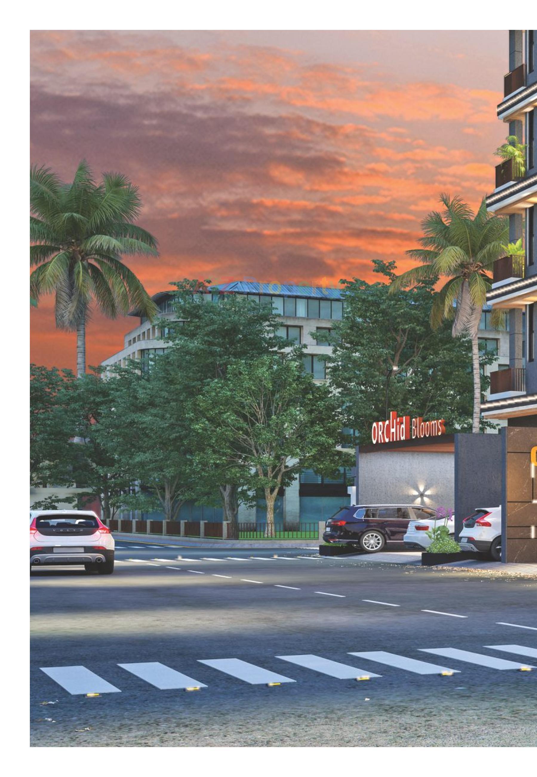 3D Elevation of real estate project Orchid Blooms located at Jamnagar, Jamnagar, Gujarat